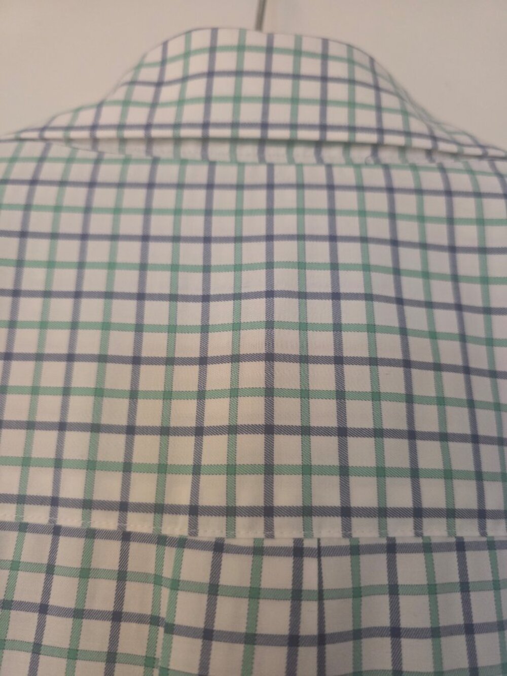 Peter Millar Men's XL Tattersall Check Sport Shirt Green Navy Long Sleeve - Picture 5 of 8